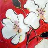 White Hibiscus Flowers Art Diamond Paintings