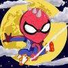 Aesthetic Baby Spider Man Diamond Paintings