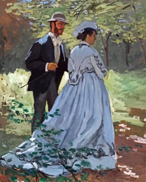 Aesthetic Impressionism Couple Illustration Diamond Paintings