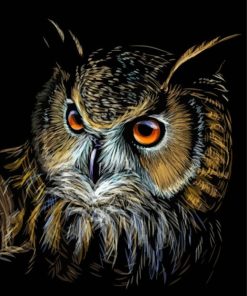 Aesthetic Long Eared Owl Diamond Painting