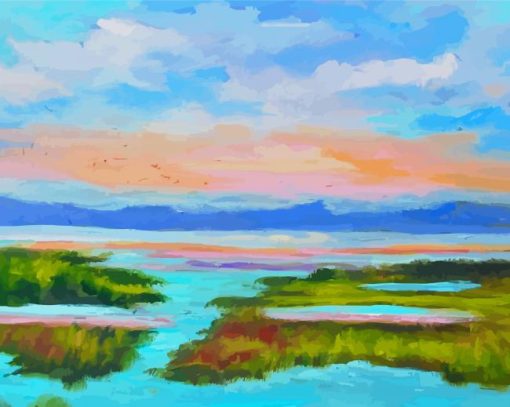 Aesthetic Marsh View Diamond Painting