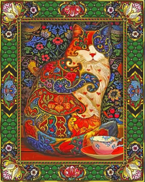 Aesthetic Tapestry Cat Art Diamond Painting