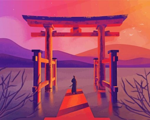 Aesthetic Torii Gate Diamond Paintings