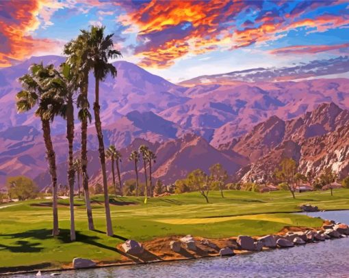 Aesthetic Palm Desert View Diamond Painting