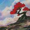 Aesthetic Red Tree Art Diamond Painting