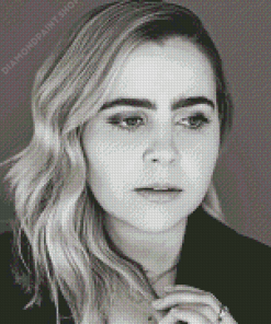 Black And White Mae Whitman Diamond Painting