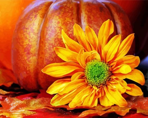 Cool Fall Pumpkin Scene Diamond Paintings