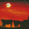 Cows Silhouette Diamond Paintings