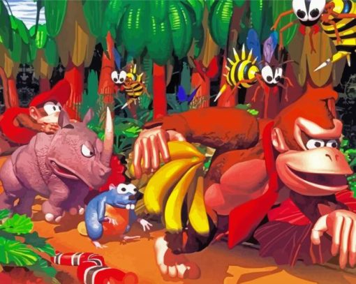 Donkey Kong Game Diamond Paintings