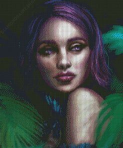 Girl With Violet Eyes Diamond Paintings