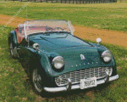 Green Triumph TR3A Diamond Paintings