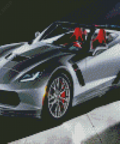 Grey Corvette Stingray Diamond Painting