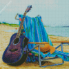 Guitar Beach Illustration Diamond Paintings