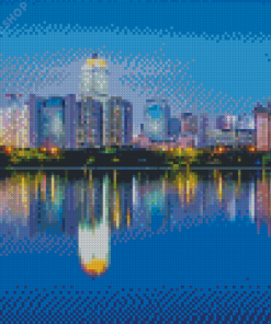 Nanning City Reflection Diamond Painting