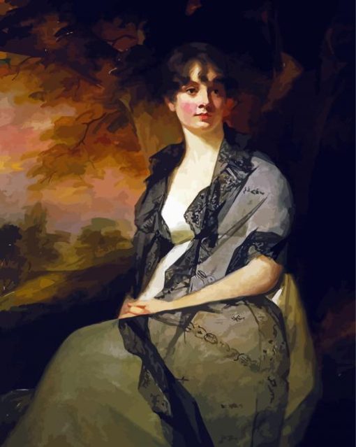 Portrait Of Mrs George Bell Henry Raeburn Diamond Paintings