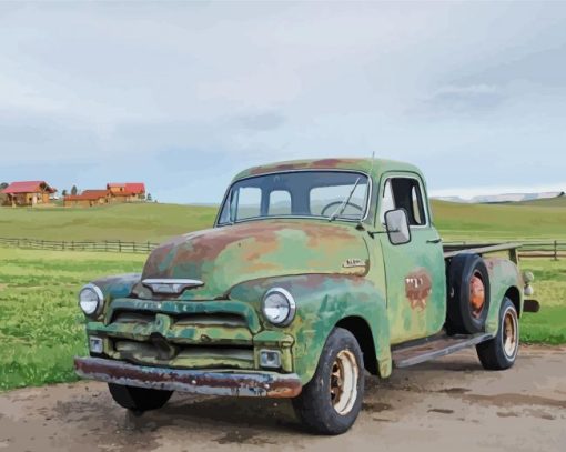 Rusty Classic Chevy Truck Diamond Painting