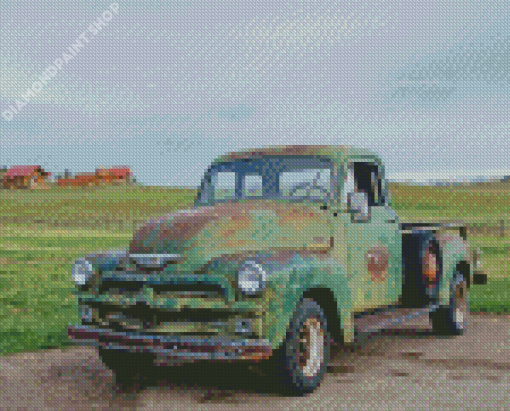 Rusty Classic Chevy Truck Diamond Painting