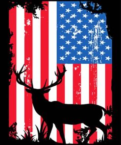 Usa Flag Deer Diamond Paintings