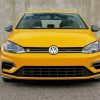 Yellow Volkswagen Golf R Diamond Paintings