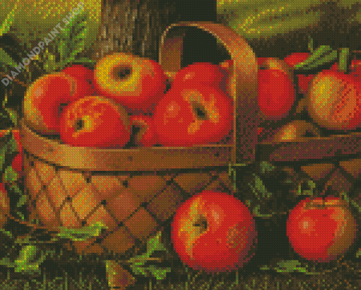 Apple Basket Fruit Diamond Painting