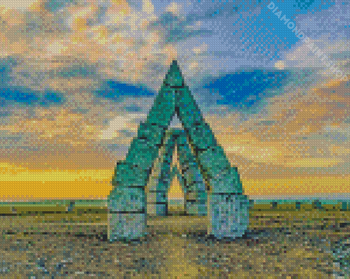 Arctic Henge Sunset Diamond Painting