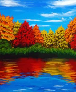 Autumn Lake Art Diamond Painting