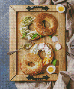 Bagel With Cream Cheese Diamond Painting