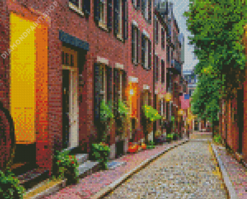 Beacon Hill Buildings Diamond Painting