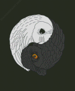 Birds Yin Yang Illustration Diamond Painting