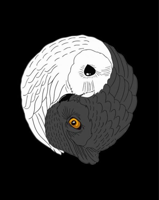 Birds Yin Yang Illustration Diamond Painting