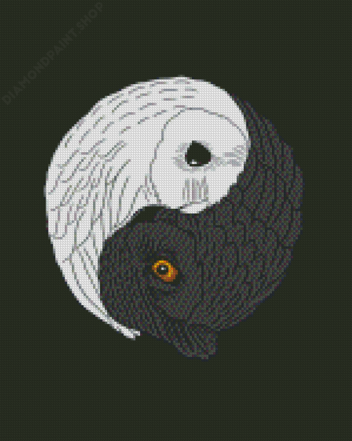 Birds Yin Yang Illustration Diamond Painting