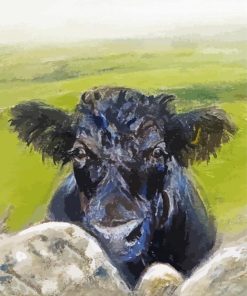 Black Cow Animal Diamond Painting