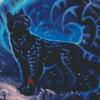 Fantasy Blue Black Cat Diamond Painting