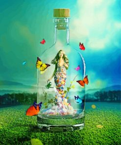 Aesthetic Woman In Bottle Diamond Painting