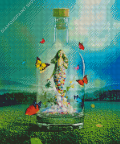 Aesthetic Woman In Bottle Diamond Painting