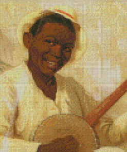 African Banjolele Player Diamond Painting