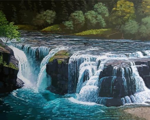 Beautiful Waterfall River Diamond Painting