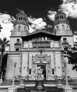 Black And White Hearst Castle Diamond Painting