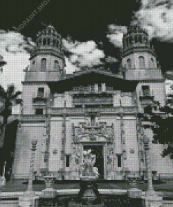 Black And White Hearst Castle Diamond Painting