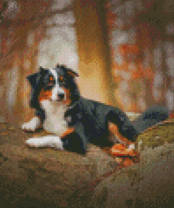 Black Tri Australian Shepherd Animal Diamond Painting