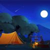 Calm Night Camping Diamond Painting