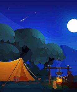 Calm Night Camping Diamond Painting