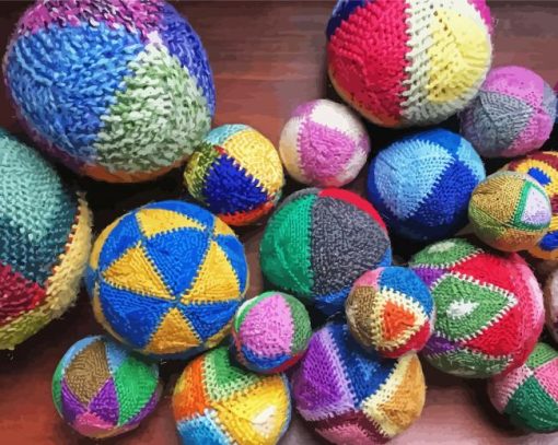 Colorful Yarn Balls Diamond Painting