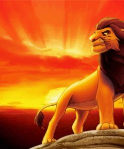 Disney Lion Sunset Diamond Painting