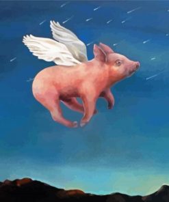 Flying Pig Art Diamond Painting