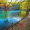 Lake Autumn Jezera National Park Croatia Diamond Painting