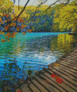 Lake Autumn Jezera National Park Croatia Diamond Painting