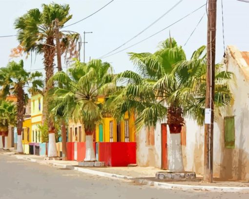 Cape Verde Buildings Diamond Painting