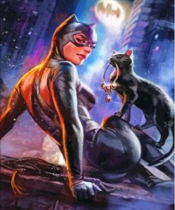 Cat And Catwoman Diamond Painting