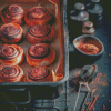 Cinnamon Roll With Cacao Powder Diamond Painting